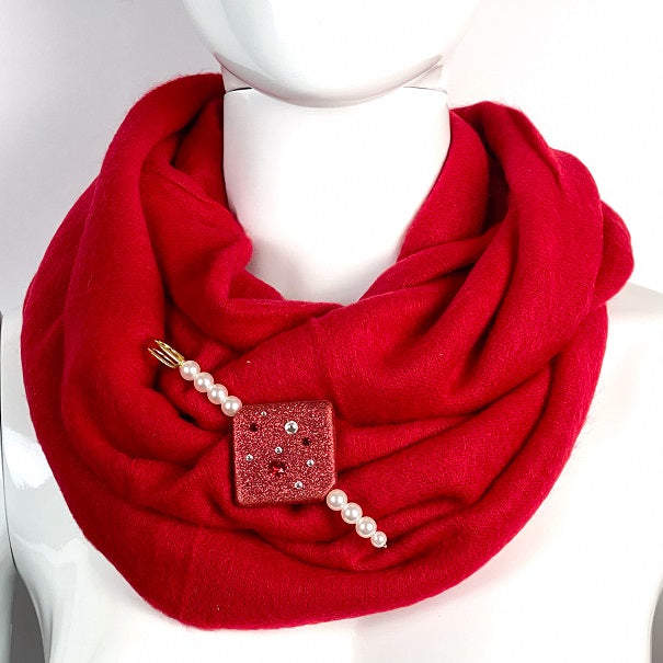 Spilla A Forma Di Drago Con Cristalli E Smalto - Rinhoo - Regalo Donna, Colori Oro/Rosso