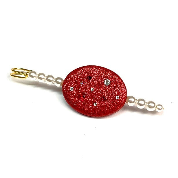 Spilla Gioiello Artigianale Brillissima Cristalli Swarovski®  Rosso