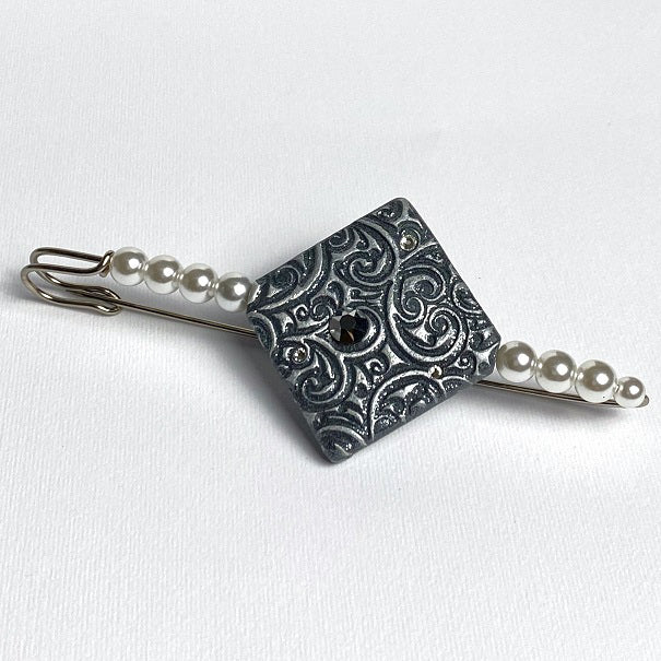 Spilla Fiocco Di Neve Cristallo Austriaco - Elegante E Trasparente - Ever Faith - Confezione Regalo